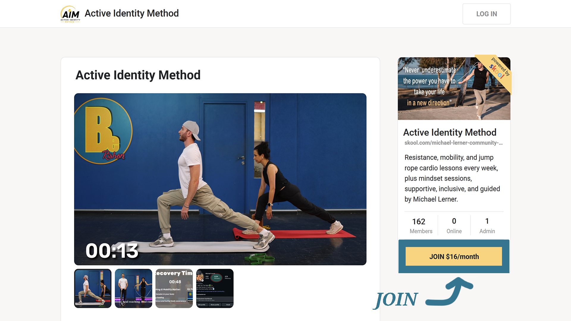 Join the Active Identity Method community on Skool